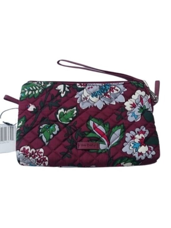 Vera Bradley Handbags - Vera Bradley Bordeaux Blooms Iconic Pouch Wristlet NWT